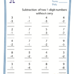PDF subtraction practice worksheets.