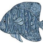 Download our digital coloring PDF "Calm as Ocean" book with 10 ocean world coloring pages.